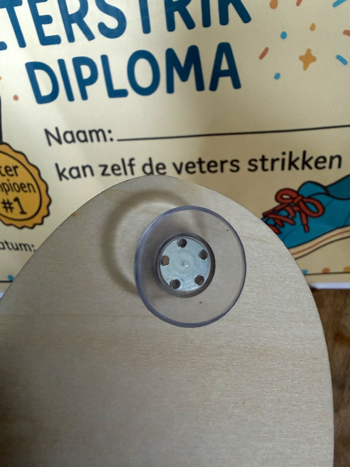 Veterstrikdiploma - Oefenschoen, diploma en medaille